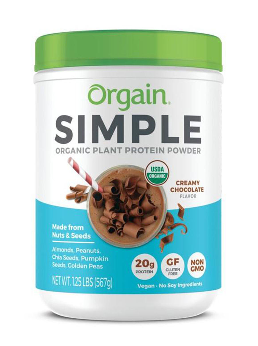orgain simple organic plant protein powder